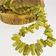 Beads Yellow-green jade 57 cm, Beads2, Gatchina,  Фото №1