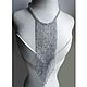 Колье галстук Лабрадор, серебро 925, Колье, Москва,  Фото №1