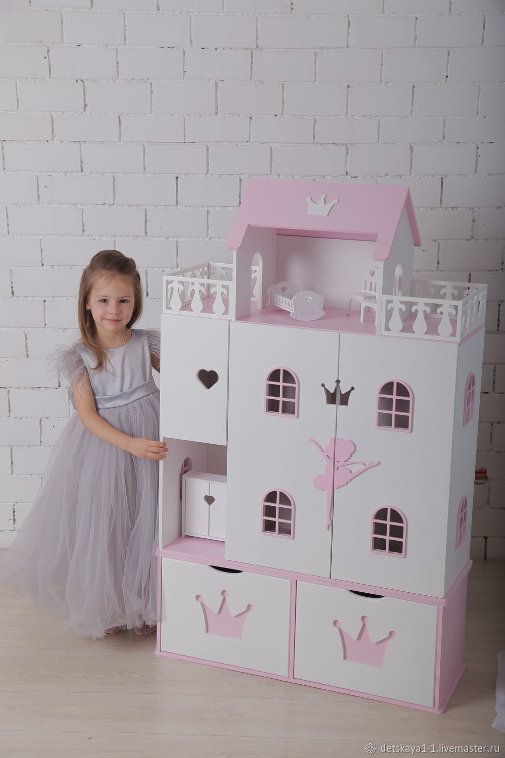 кукольный домик стеллаж балерина детская 1