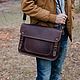 Leather men's MARTIN briefcase, Men\'s bag, Volgograd,  Фото №1