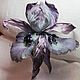 Brooch of silk dancing iris. Brooches. fantasy flowers. My Livemaster. Фото №4