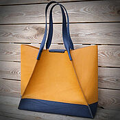 Сумки и аксессуары handmade. Livemaster - original item Handmade genuine leather tote bag. Handmade.