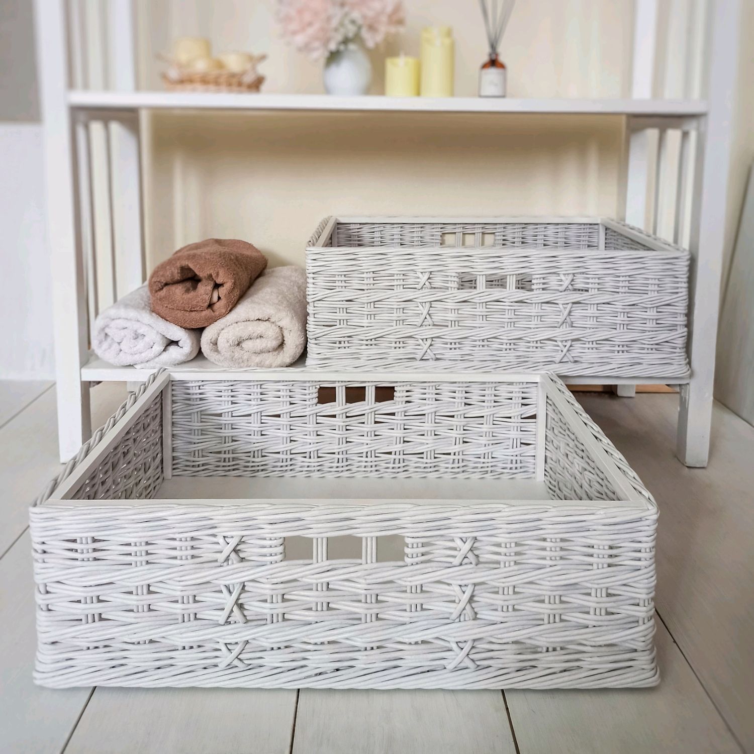 Корзины для белья под раковину. Белые корзины плетеные в интернет ...