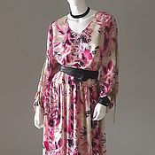 Одежда handmade. Livemaster - original item Silk dress with lampas. Handmade.