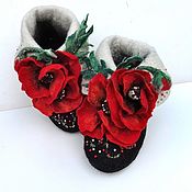 Обувь ручной работы handmade. Livemaster - original item Home Slippers felted 