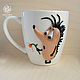 Mug with a hedgehog. Mugs and cups. fesartdecor (fesartdecor). Online shopping on My Livemaster.  Фото №2