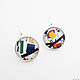 Silver plated earrings with Passion for Malevich. Earrings. Linda (LKdesign). Online shopping on My Livemaster.  Фото №2