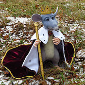 Мышка Мышиный Король, валяная игрушка Мышь