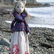 Чердачная кукла: Кукла кошка в пальто