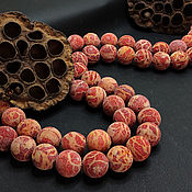 Материалы для творчества handmade. Livemaster - original item Coral Sponge Ball Beads 16mm. Handmade.
