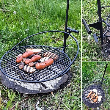 Дача и сад ручной работы. Ярмарка Мастеров - ручная работа Кованая решетка, решетка для гриля, барбекю, переносной очаг, мангал. Handmade.