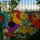 Декор на забор Куриное семейство. Ограждения и заборчики. Нескучный сад. Интернет-магазин Ярмарка Мастеров.  Фото №2