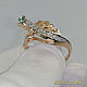 Ring 'SALAMANDER' 585 gold, diamonds, emerald. VIDEO. Rings. MaksimJewelryStudio. Online shopping on My Livemaster.  Фото №2