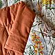 Льняное стеганое одеяло/покрывало «Осень» 175*210 см. Одеяла. Матильда - ткани и текстиль. Интернет-магазин Ярмарка Мастеров.  Фото №2