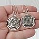 Earrings with antique silver coins. Earrings. etnoart. My Livemaster. Фото №4