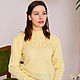 Sweater female spring lemon. Sweaters. Yuliya knitting. My Livemaster. Фото №4