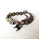 Order Bracelet braided: With a JI bead made of waxed cotton cord. IrinaSkripkaMBeads. Livemaster. . Ji bead Фото №3