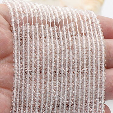 Украшения ручной работы. Ярмарка Мастеров - ручная работа Горный хрусталь натуральный бусины 2,7 мм нить 39 см ХК-279. Handmade.