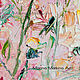 Картина с абстрактными розовыми цветами в красно розовых тонах. Картины. Марина Маткина Вдохновение красотой. Интернет-магазин Ярмарка Мастеров.  Фото №2