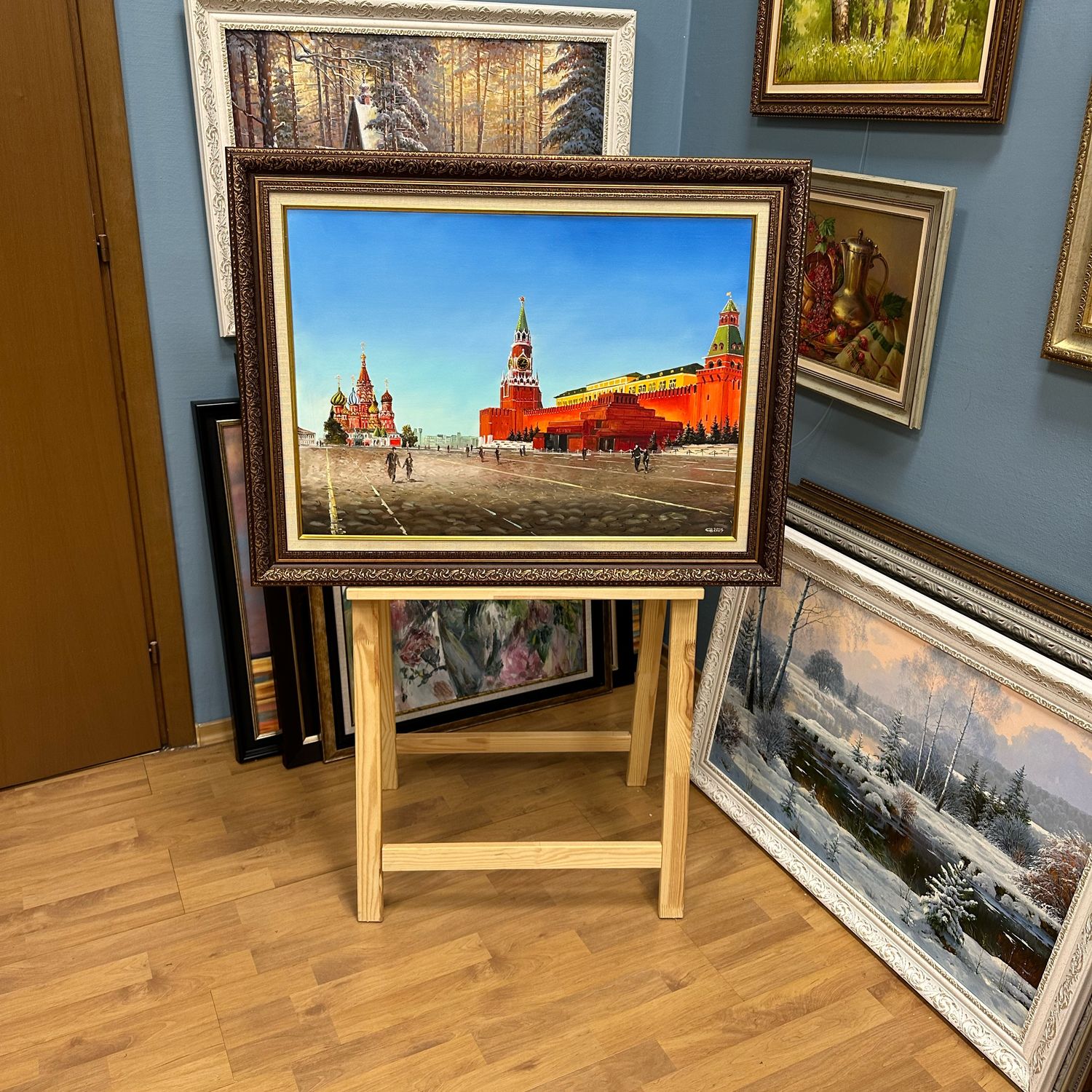 Картина маслом на холсте «Красная площадь. Мавзолей» 50х70 – купить ...
