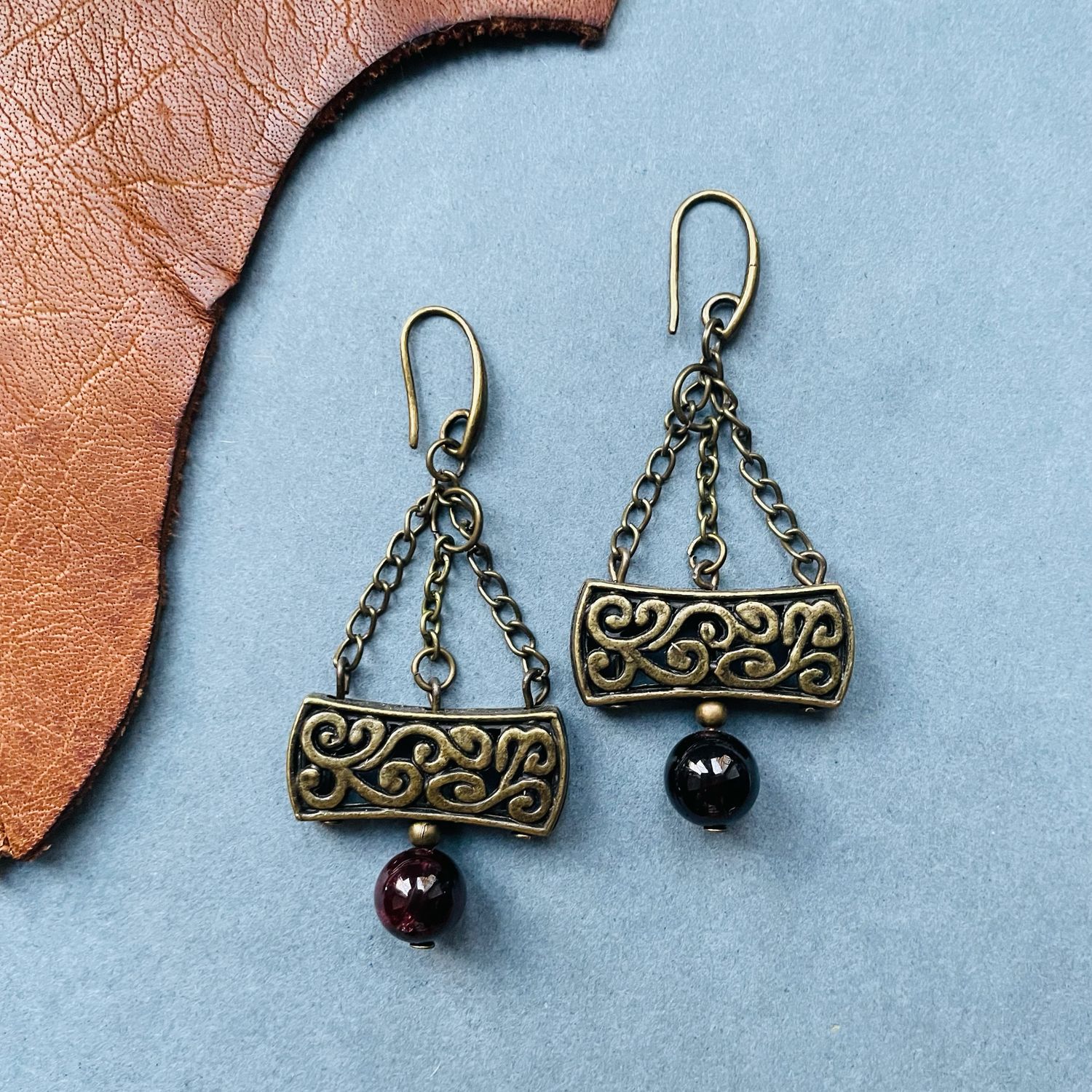 Серьги с гранатом. в интернет-магазине на Ярмарке Мастеров | Серьги ...