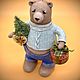 Ватная игрушка Мишки с подарками. Елочные игрушки. Ткачёва Татьяна (tkacheva-tatiana). Интернет-магазин Ярмарка Мастеров.  Фото №2