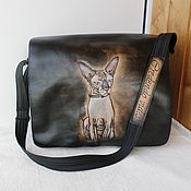 Сумки и аксессуары handmade. Livemaster - original item Leather bag with an engraving to order for Svetlana.. Handmade.