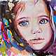 Girl-universe - portrait oil painting, Pictures, Moscow,  Фото №1