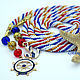 Handmade jewelry. Lariat Marine harness beaded. Jewelry from Gold fish. Fair Masters
