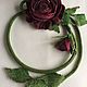 Belt felted rose color Marsala with a Bud. Belt. Olga (florawool). Интернет-магазин Ярмарка Мастеров.  Фото №2