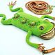 Knitted Frog bag made of beads embroidered with crystals, Clasp Bag, Angarsk,  Фото №1