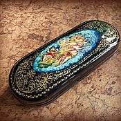 Сумки и аксессуары handmade. Livemaster - original item Russian troika.Lacquer miniature, eyeglass case. Handmade.