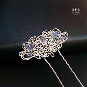 Hairpin with rock crystal for hair 