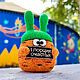 Войлочная игрушка Кролик 1 порция счастья. Морковый. Символ 2023 года, Войлочная игрушка, Санкт-Петербург,  Фото №1