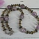 Necklace made of amethyst and smoky quartz. Necklace. Magic box. Online shopping on My Livemaster.  Фото №2