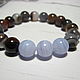 Bracelet with blue agate and agate 'On the eve of winter'. Bead bracelet. Beautiful gifts for the good people (Alura-lights). Online shopping on My Livemaster.  Фото №2