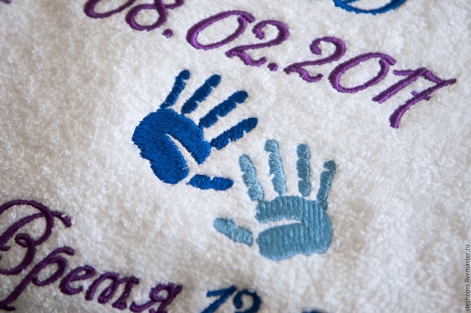 Вышивка на полотенце для ребенка