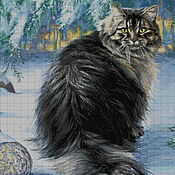 Материалы для творчества handmade. Livemaster - original item Set of embroidery beads CAT WINTER. Handmade.
