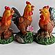  Курочка глиняная расписная. Статуэтка. Творите !. Интернет-магазин Ярмарка Мастеров.  Фото №2
