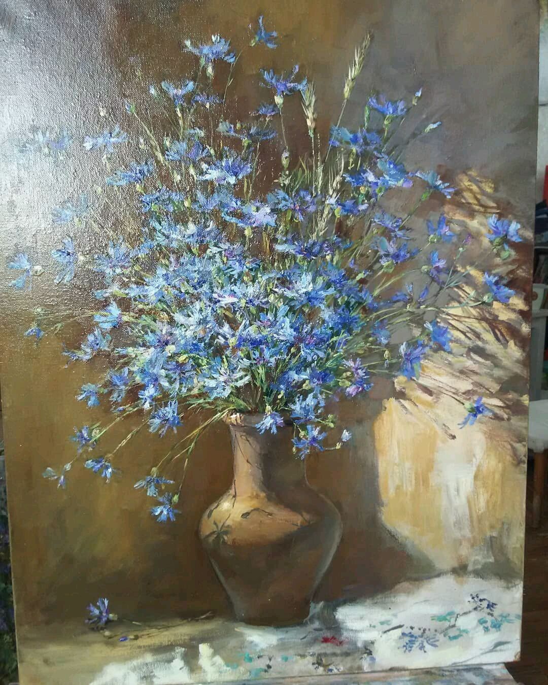 Васильки – заказать на Ярмарке Мастеров – MER10RU | Картины, Санкт ...
