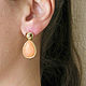 Jade earrings, orange carnation earrings 'Autumn Radiance'. Earrings. Irina Moro. My Livemaster. Фото №6