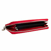Сумки и аксессуары handmade. Livemaster - original item Rook Luxury Leather Zipper Wallet Red. Handmade.