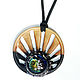 Pendant made of wood and glass, 'the Evening star' (Eben), Pendants, Domodedovo,  Фото №1