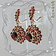Order Earrings 'HEART II-Au' 585 gold, natural garnets. VIDEO. MaksimJewelryStudio. Livemaster. . Earrings Фото №3