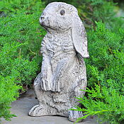 Дача и сад handmade. Livemaster - original item Rabbit lop-eared standing gray made of polyresin in the style of Provence Country c. Handmade.