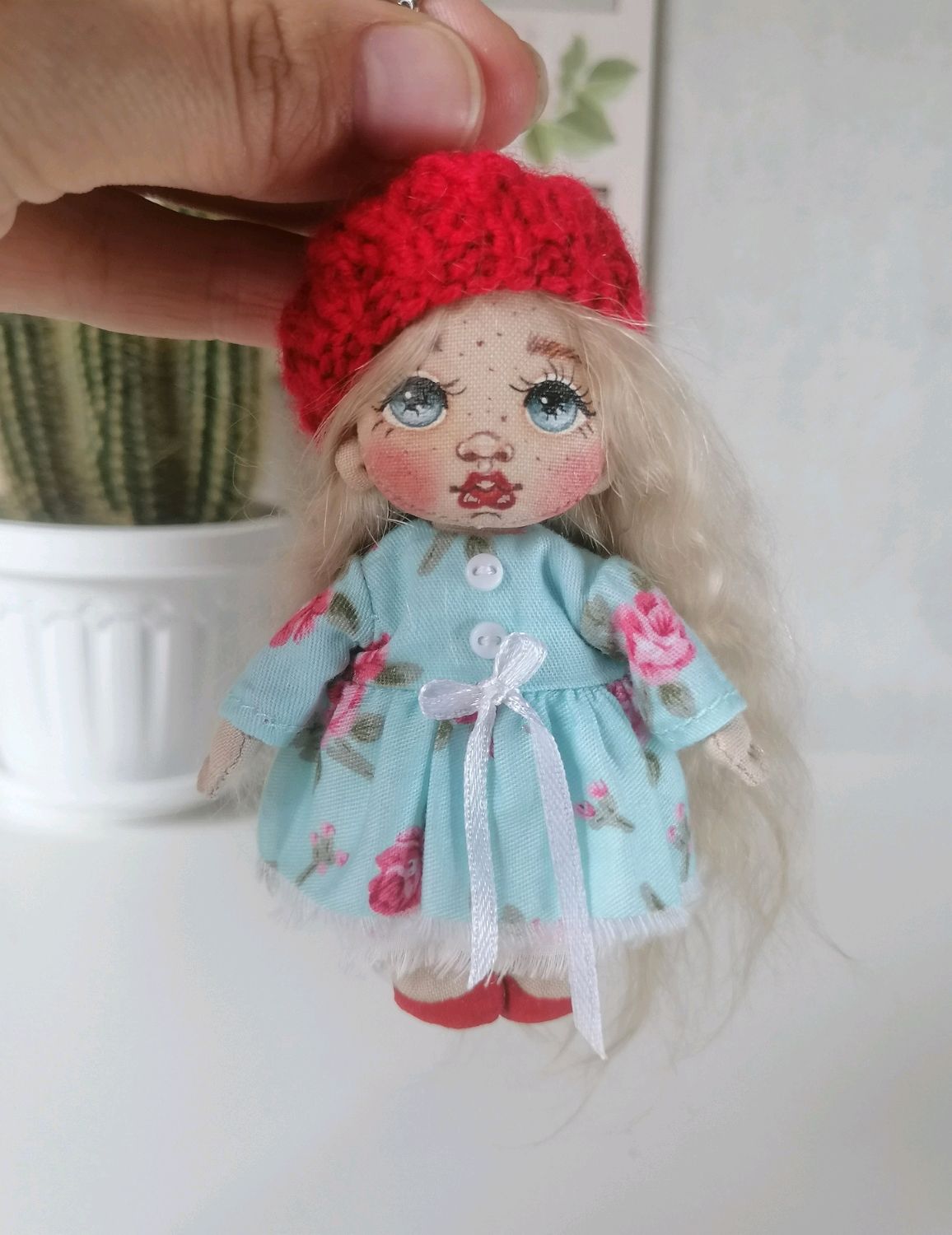 Текстильная кукла-брелок, Куклы и пупсы, Омск,  Фото №1