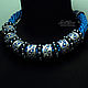 Necklace shades of blue with silver (408) designer jewelry. Necklace. Svetlana Parenkova (parenkova). My Livemaster. Фото №5
