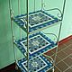 Racks: Wrought iron bookcase with mosaic 'Marsala'. Shelving. Marjana. My Livemaster. Фото №5
