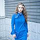 Платье из джерси с бантом - синий, Платья, Москва,  Фото №1