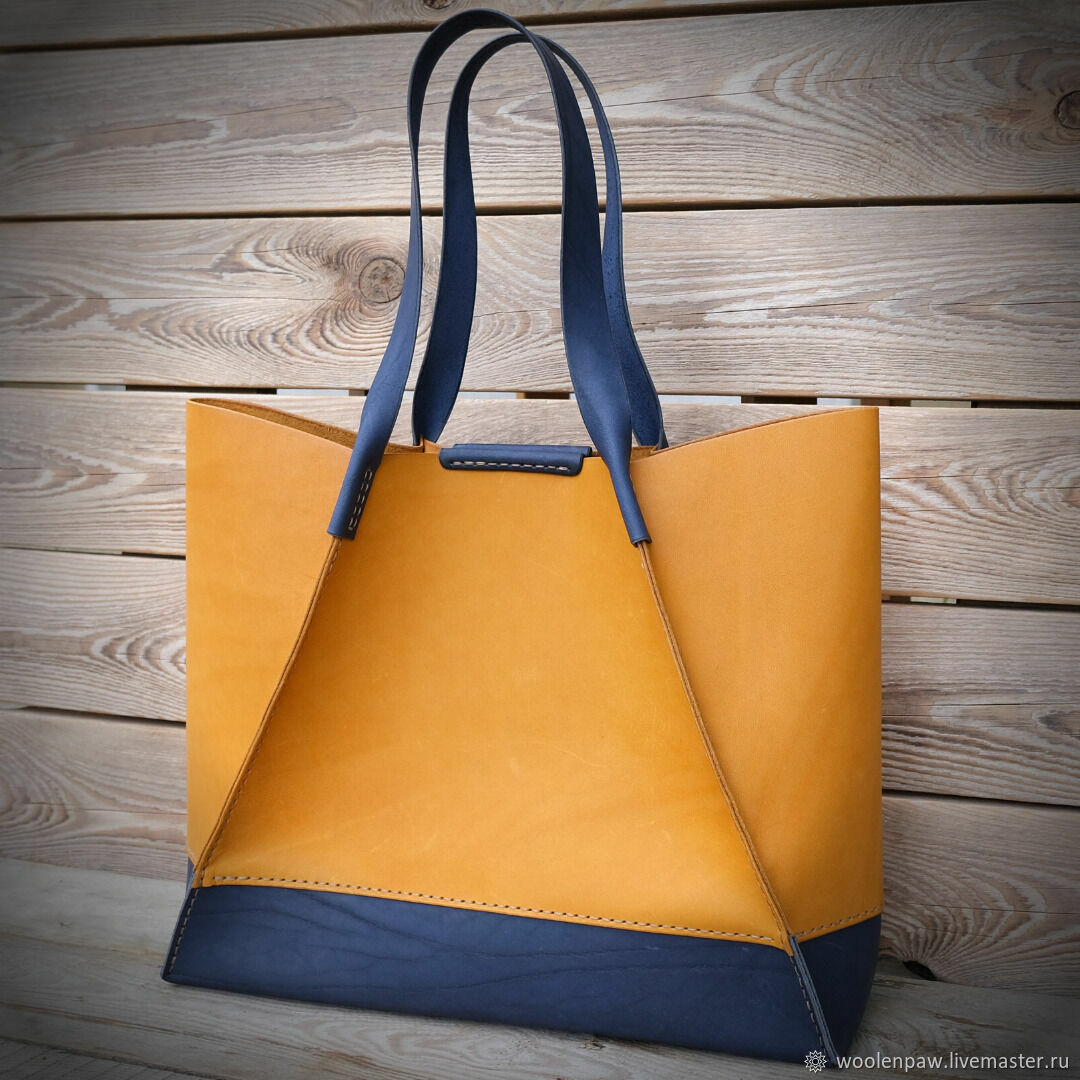 Handmade genuine leather tote bag, Tote Bag, Voskresensk,  Фото №1